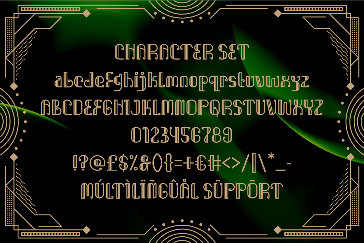Deco Frame Elegant Art Deco Font, a Font by PutraCetol Studio (Photo 5 of 5)