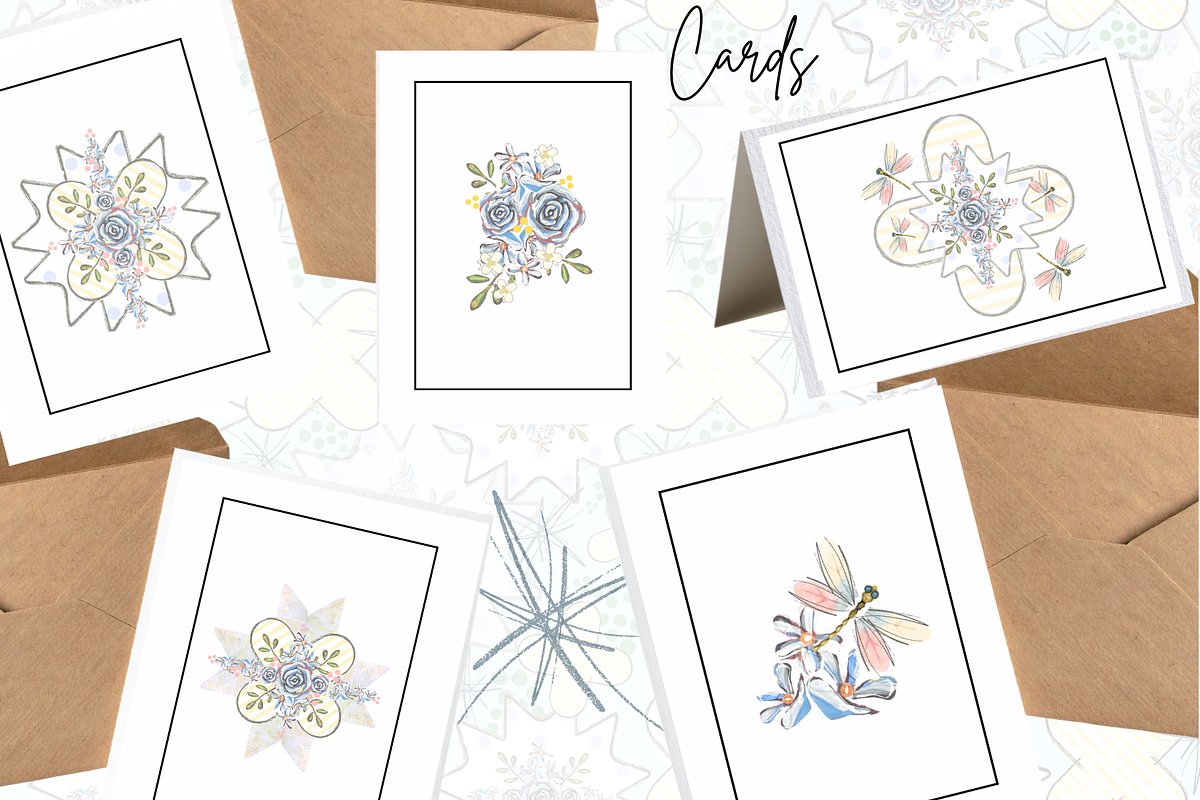 Floral dragonfly illust.(handpainted, an Object Illustration by Grandma's Lore (Photo 4 of 11)