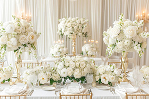 A table adorned with white flowers i, a Photo by Iftikhar Alam