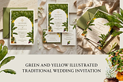 Green & Yellow Wedding Invitation, an Invitation Template by OORH Designs (Thumbnail 3 of 3)