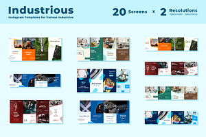 Industrious Instagram Templates PSD