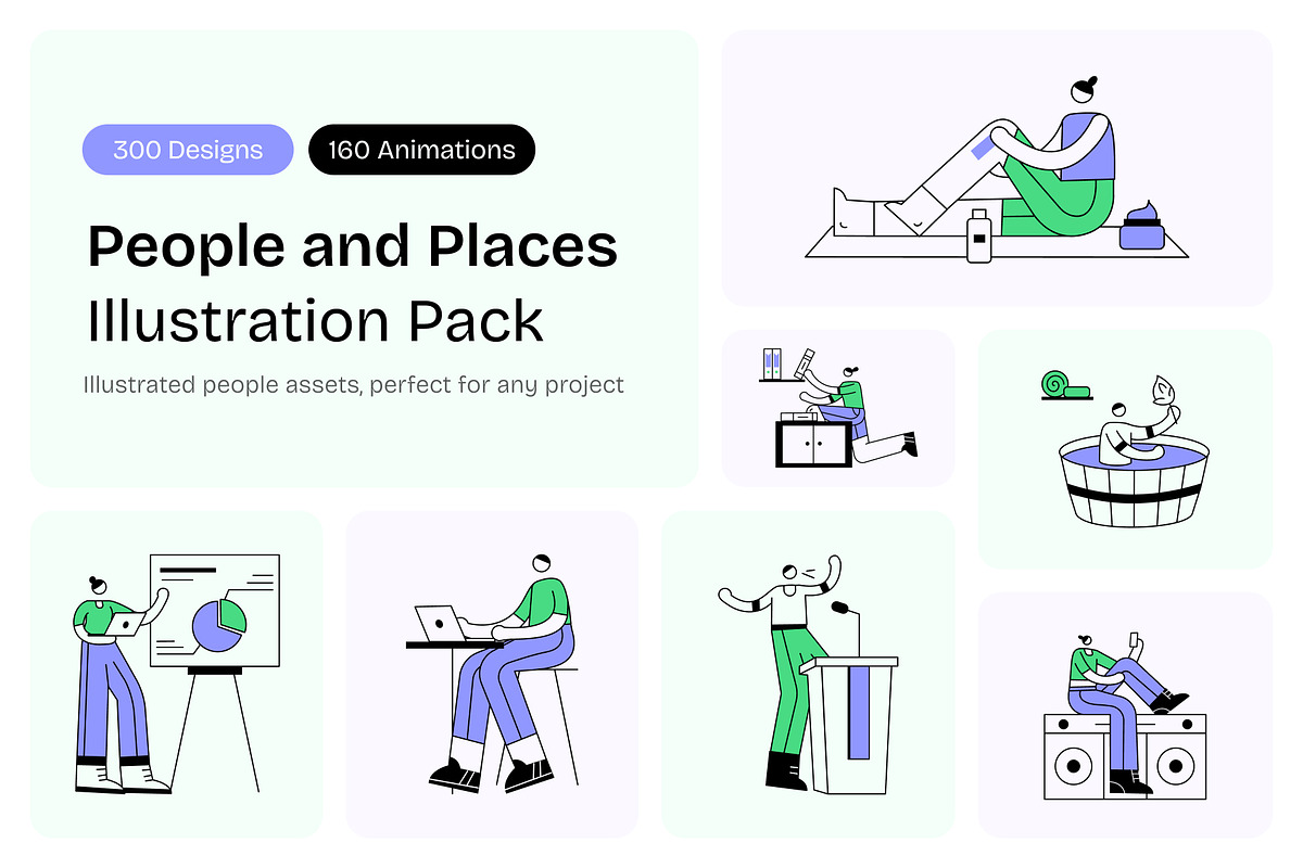 People & Places Illustration Bundle, a Person Illustration by Creative Stall (Photo 1 of 22)