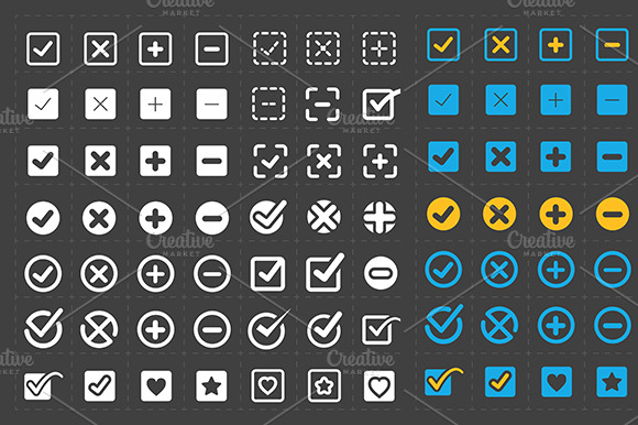 Vector Confirm Icons Set