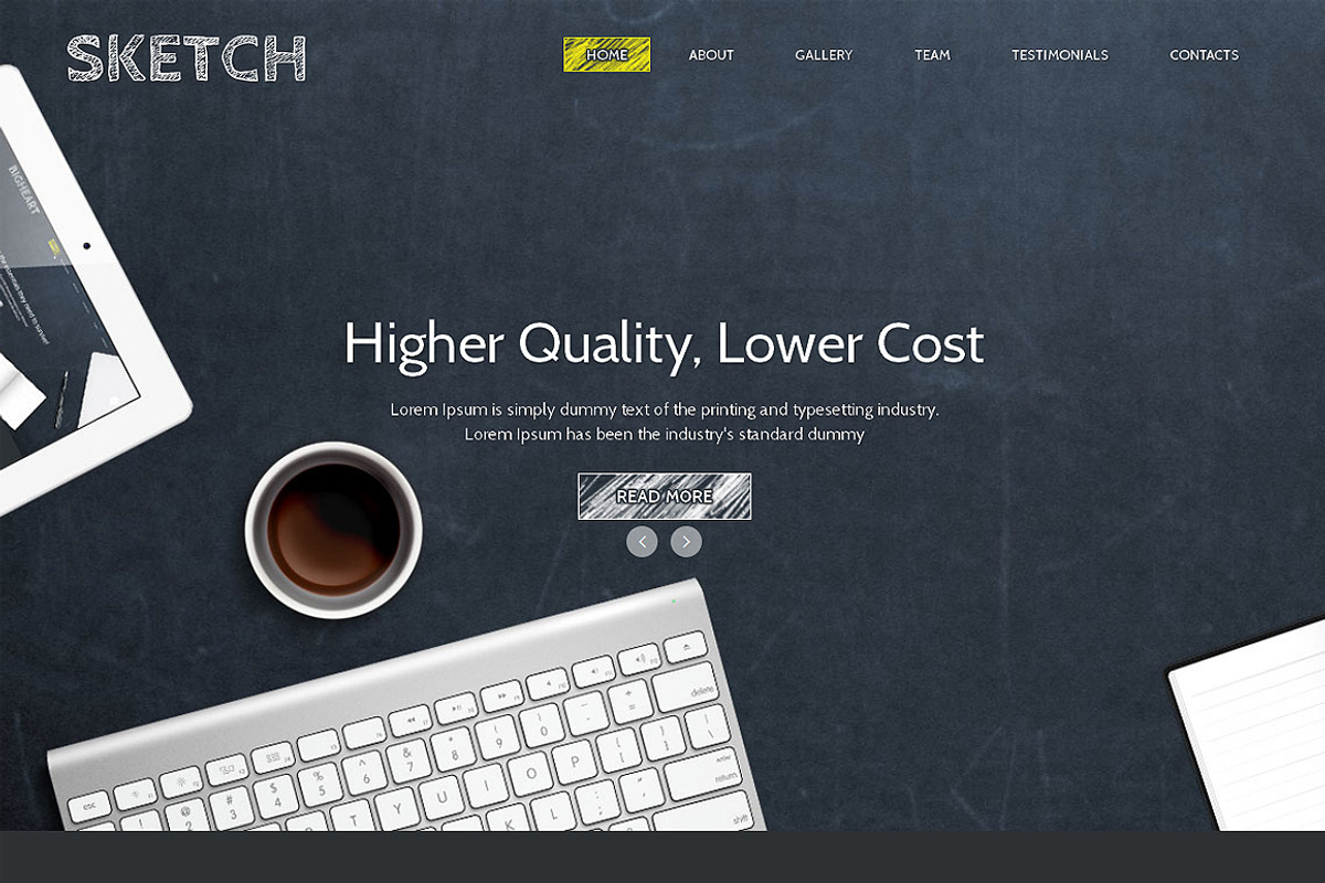 Sketch Responsive One Page Theme, a Landing Page Template by IceTemplates (Photo 1 of 3)