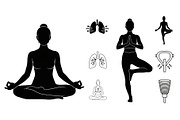 Yoga Meditation Silhouette Vector Bu, an Illustration by Artivon (Thumbnail 34 of 40)