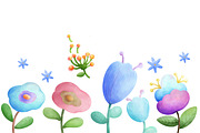 Summer Flower Watercolor, a Seasonal Illustration by Sense Library (Thumbnail 8 of 18)