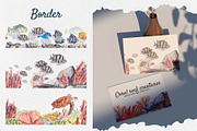 Coral Reef Watercolor Clipart, an Animal Illustration by Nastya Che (Thumbnail 9 of 14)