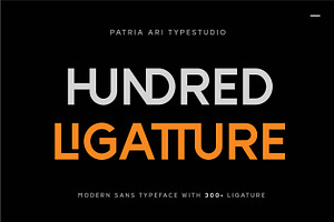 Hundred Ligatture Logo Font, a Sans Serif Font by Patria Ari (P4tcreativa)