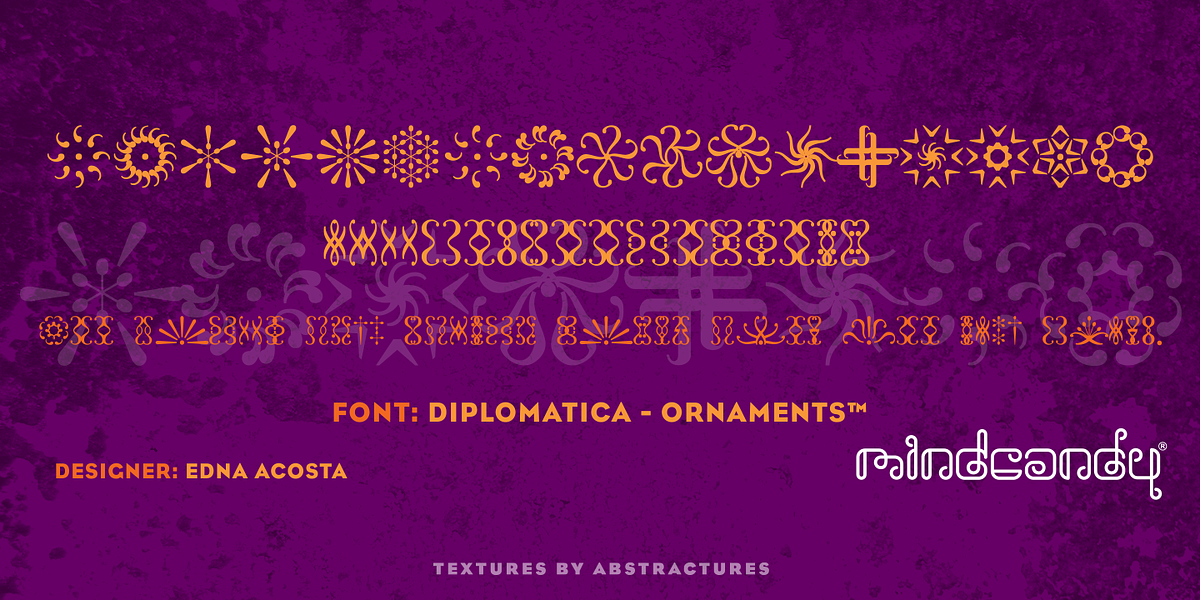 Diplomatica Ornaments™, a Symbol Font by MINDCANDY