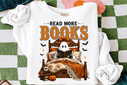Ghost Reading Book Halloween PNG, a Seasonal Illustration by Libby Wishes (Thumbnail 3 of 3)