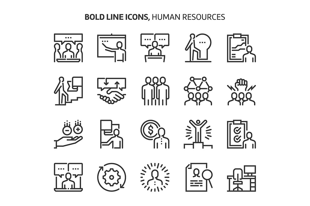 Bold Line Icons, an Outline Icon by Howcolour (Photo 106 of 151)