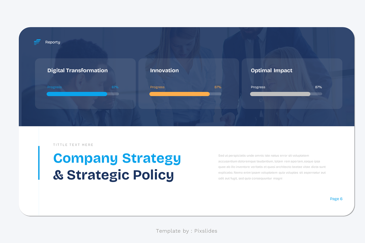 Annual Report PowerPoint, a Presentation Template by Pixslides (Photo 5 of 7)