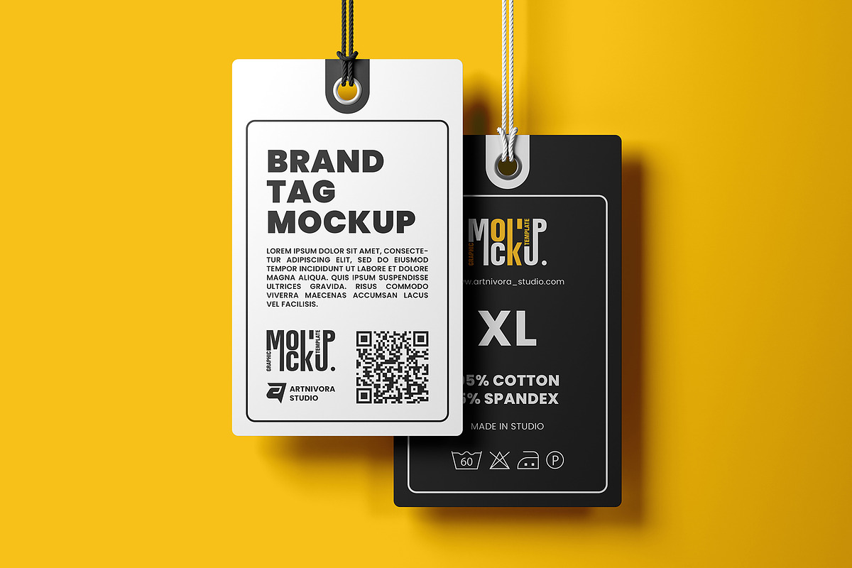 Brand Tag Mockup Sets, an Advertising Mockup by Artnivora.Std (Photo 4 of 4)