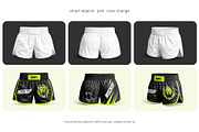 Muay Thai Shorts Mockup Set, a Bottom Mockup by Country4k (Thumbnail 4 of 4)