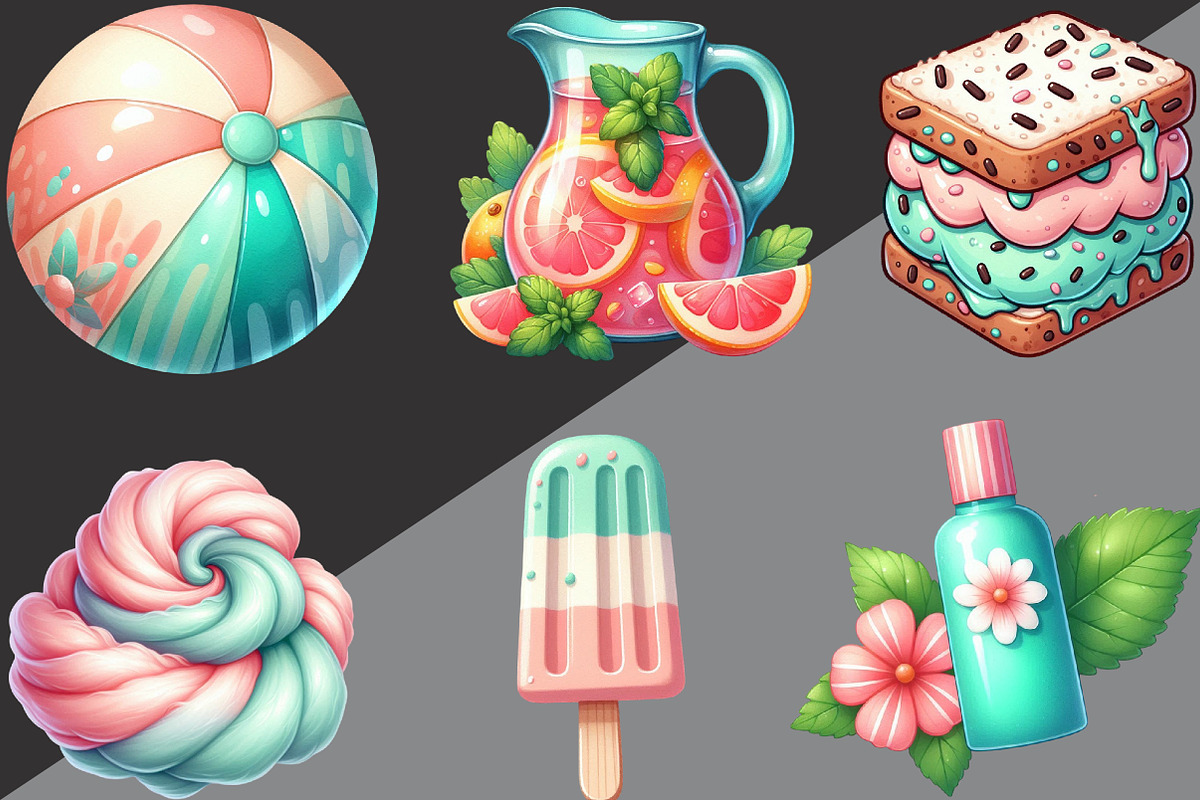 Watercolor Blush & Mint Summer, an Illustration by Black Bird Studio (Photo 6 of 6)
