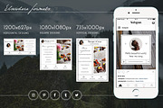 Elsewhere Vintage Social Media Pack, a Social Media Template by NordWood (Thumbnail 4 of 8)