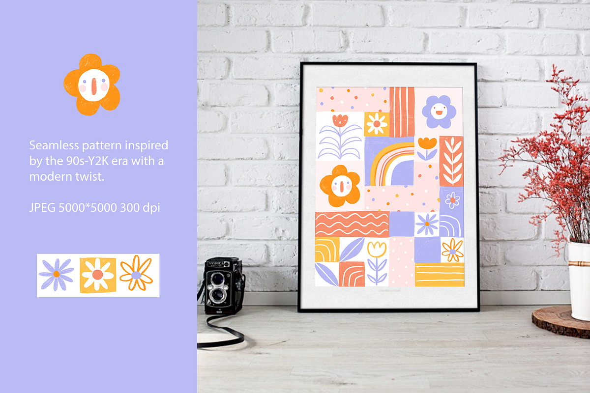 Be Happy - seamless pattern, a Pattern Graphic by Alenkakarabanova (Photo 3 of 3)