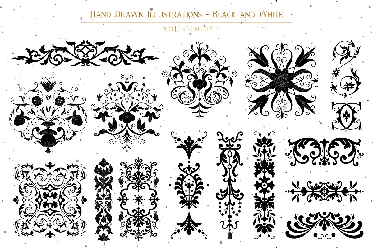 Arabesque Ornaments Collection, a Decorative Illustration by GVGraphics (Photo 8 of 15)