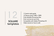 Beauty Blogger Instagram Bundle, a Social Media Template by jgdigital.co designs (Thumbnail 3 of 5)