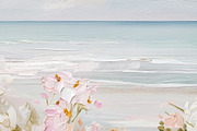 Impressionist floral beach landscape painting with textured wild, a Photo by Studio ANNA (Thumbnail 2 of 2)