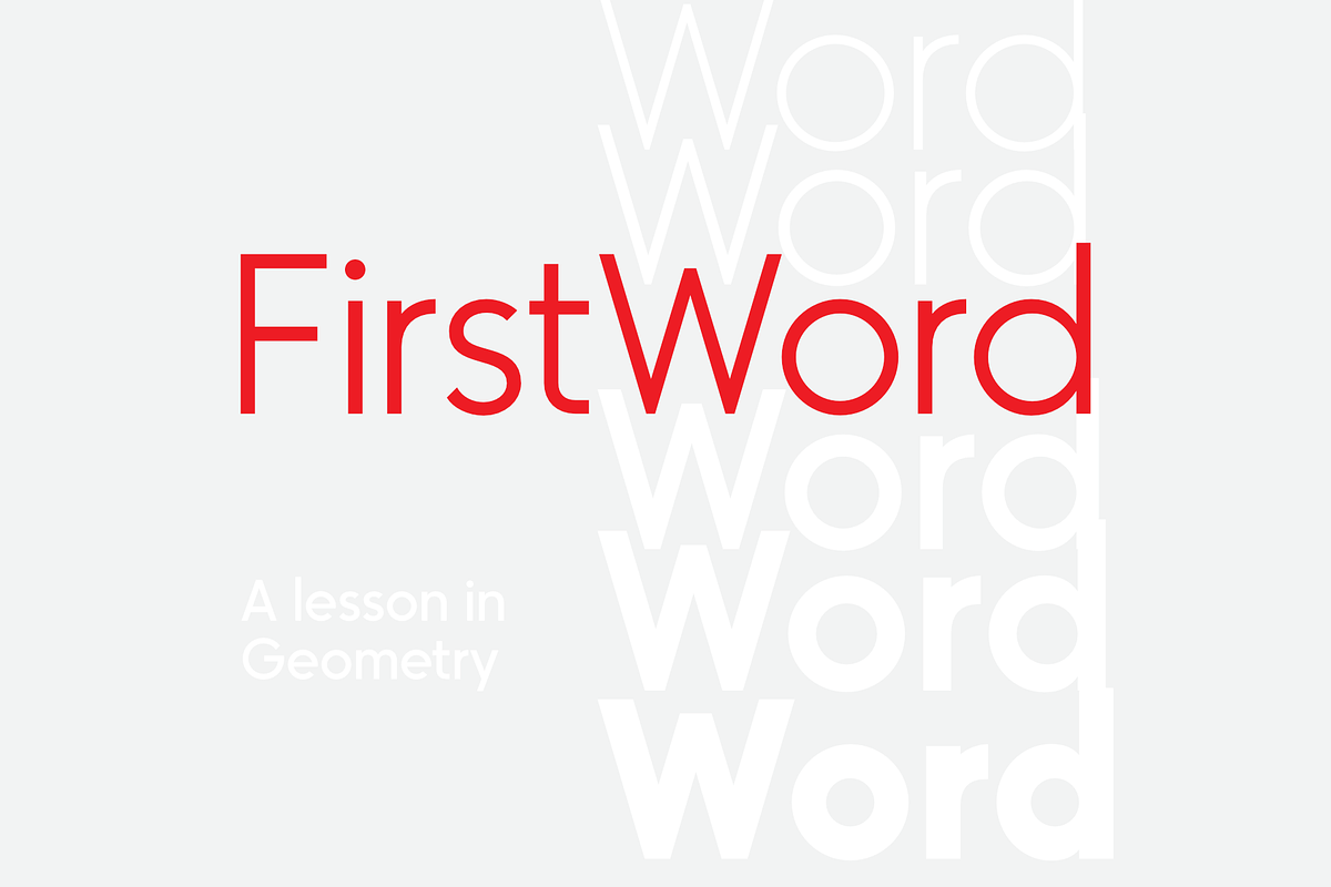 FirstWord typeface family, a Sans Serif Font by Andy Peat (Photo 1 of 4)