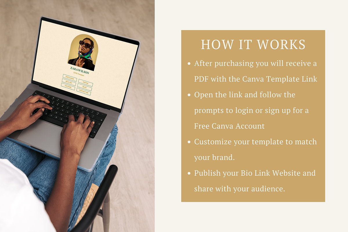 UGC Link In Bio Website Canva, a Landing Page Template by The Chaos Project (Photo 7 of 8)