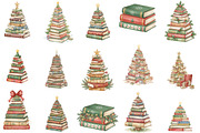 Books Christmas Tree Clipart, an Illustration by Designking (Thumbnail 2 of 5)