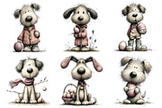 Whimsical Easter Dogs Clipart, an Illustration by DreamPrint404 (Thumbnail 4 of 7)