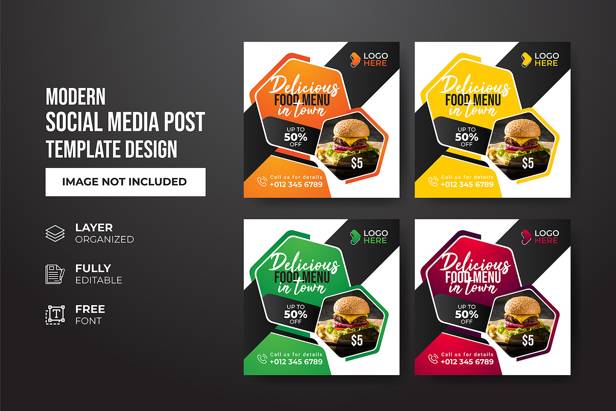Social Media Post Template, a Social Media Template by gstudiovect21 (Photo 68 of 72)