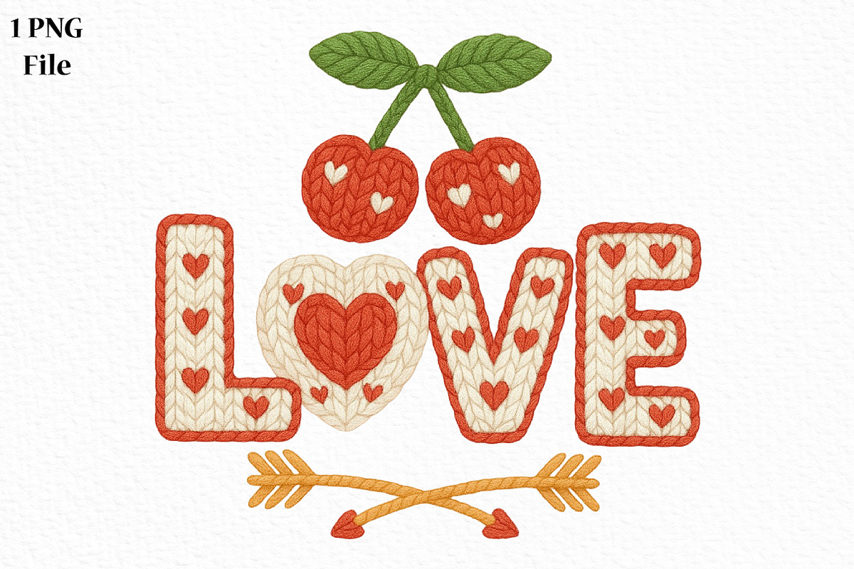 Love Embroidery PNG, Valentine's Day, an Illustration by Canvas Craft (Photo 1 of 7)