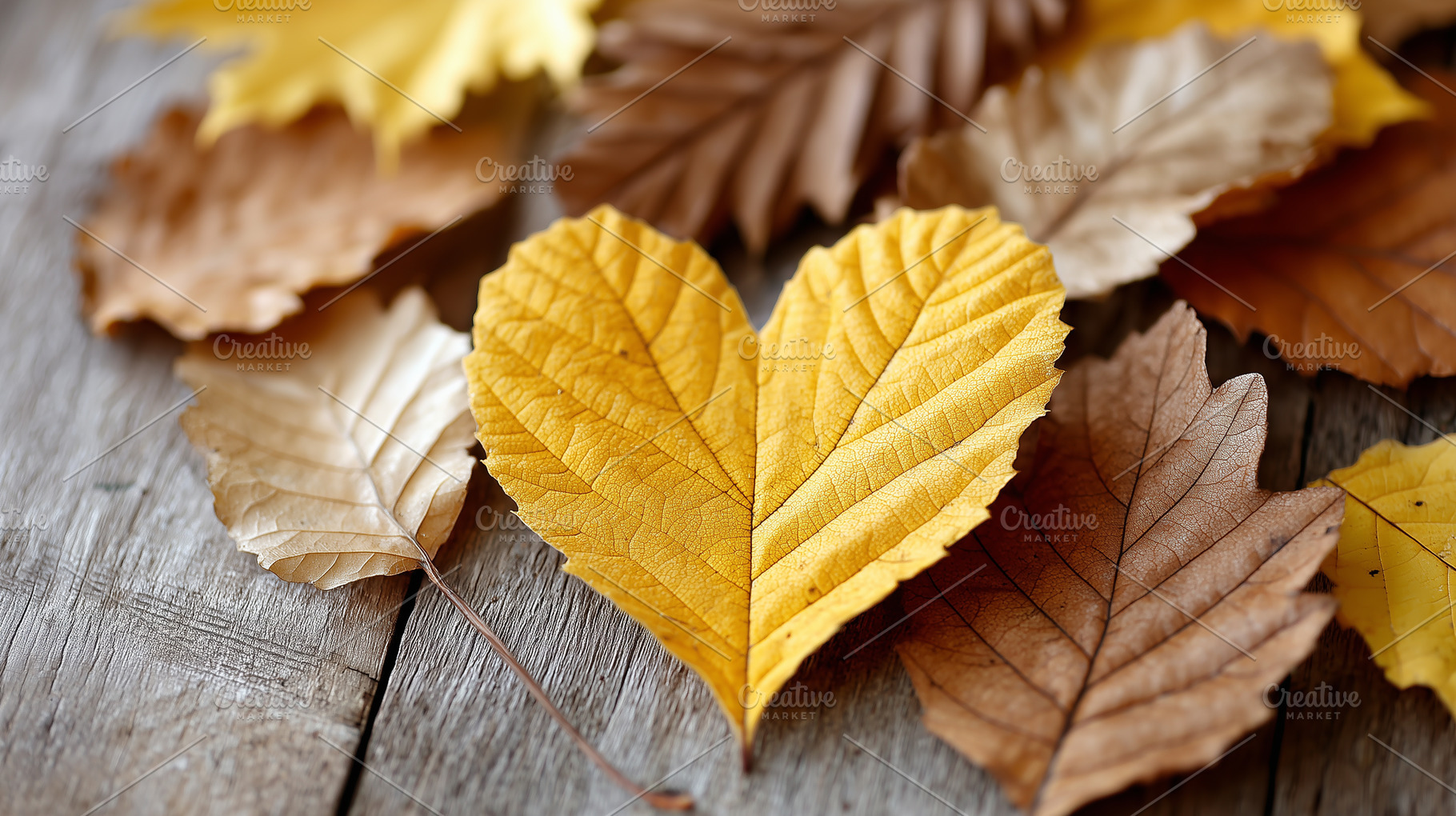 Heart-shaped yellow autumn leaf, a Holiday Photo by MistyDay