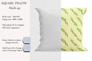 Square pillow mockup. Product mockup, a Mockup by NatalyaZelenova (Thumbnail 1 of 5)