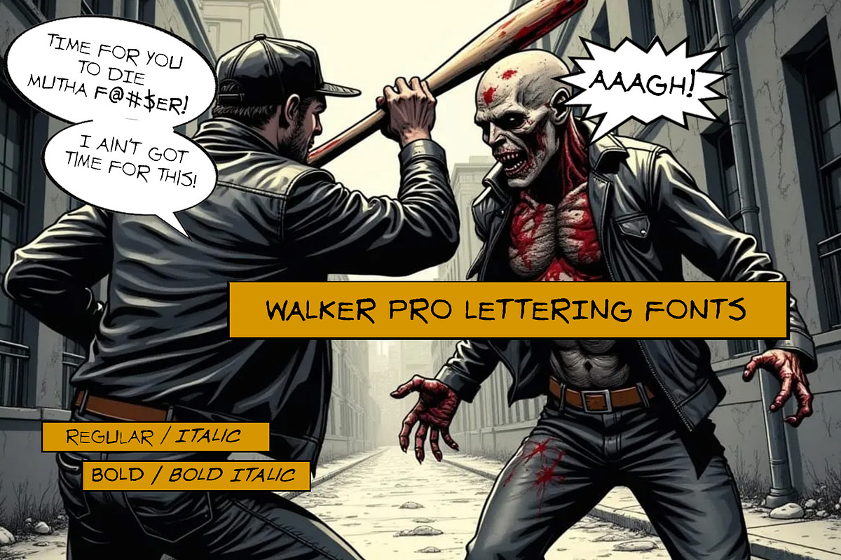 Walker Graphic Novel Lettering Font, a Handwritten Font by SpiralShare Digital (Photo 1 of 3)