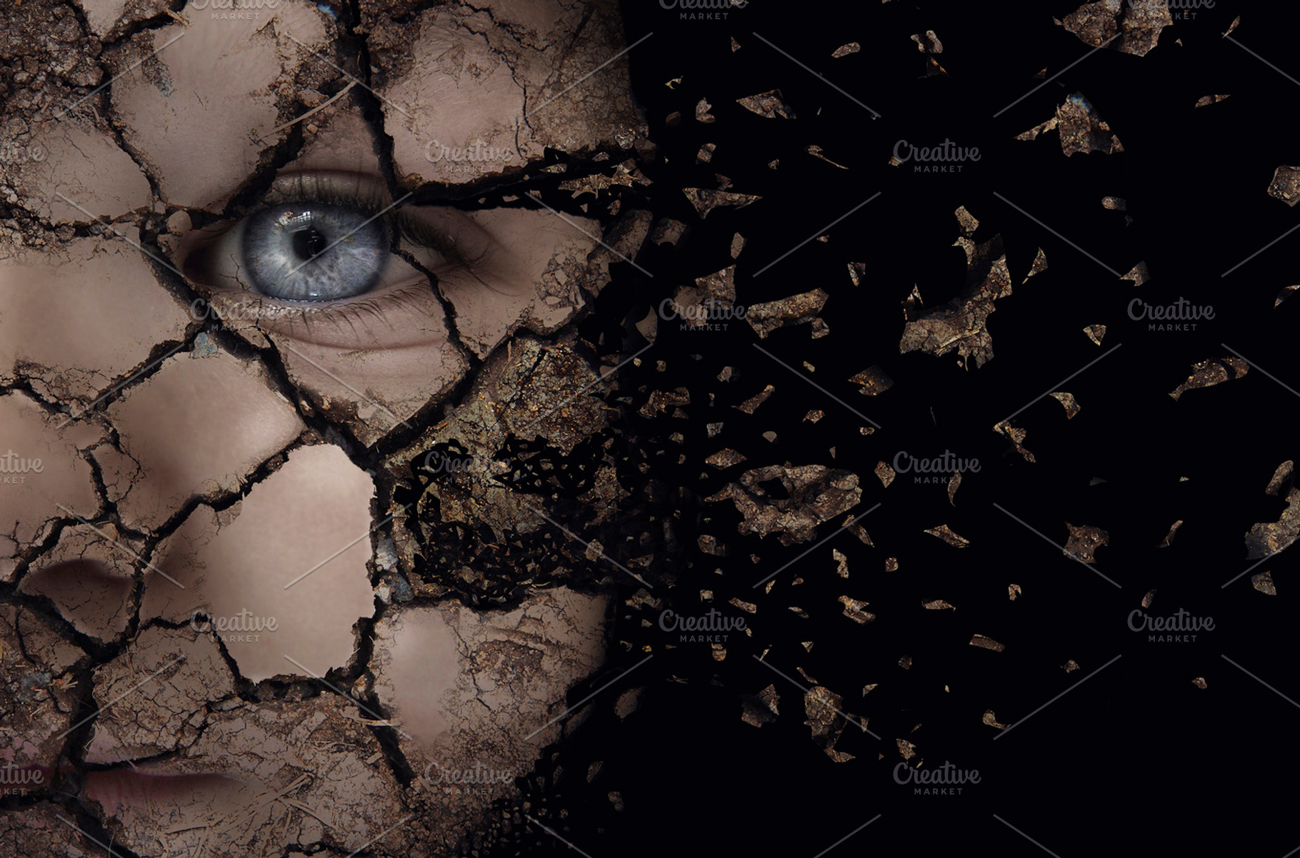 Broken containing baby, blue eye, and future, a Person Photo by Geasuha
