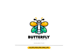 Butterfly Cute Mascot