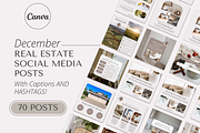 December Real Estate Posts, a Social Media Template by Marketing Templates Co. (Thumbnail 1 of 9)