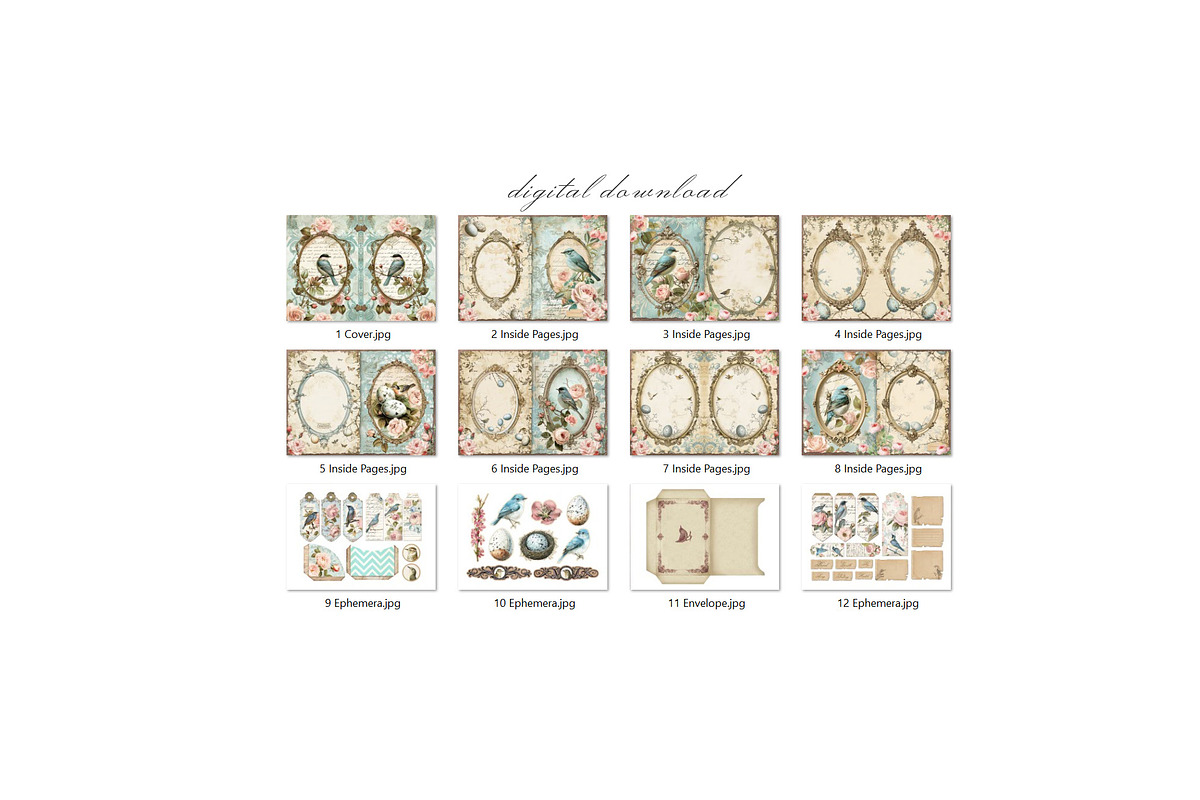 Bird Scrapbook Kit, an Animal Illustration by Secret Helper (Photo 8 of 8)