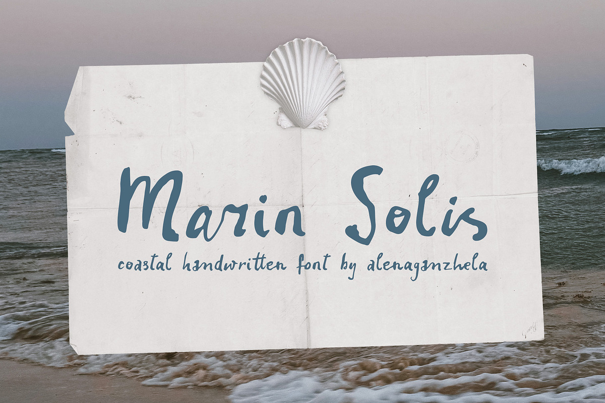 Marin Solis Coastal Handwritten font, a Handwritten Font by alenaganzhela (Photo 1 of 10)