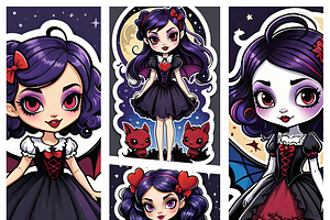 Gothic Chibi Witch Bundle