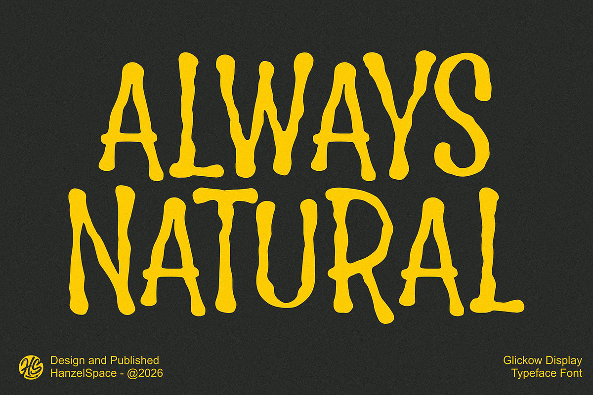 Glickow - Display Typeface Font, a Handwritten Font by HanzelSpace Studio (Photo 2 of 10)
