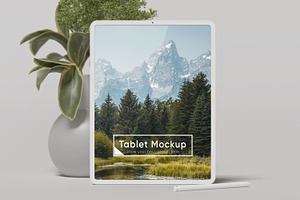 Minimalist Tablet Screen Mockup Psd