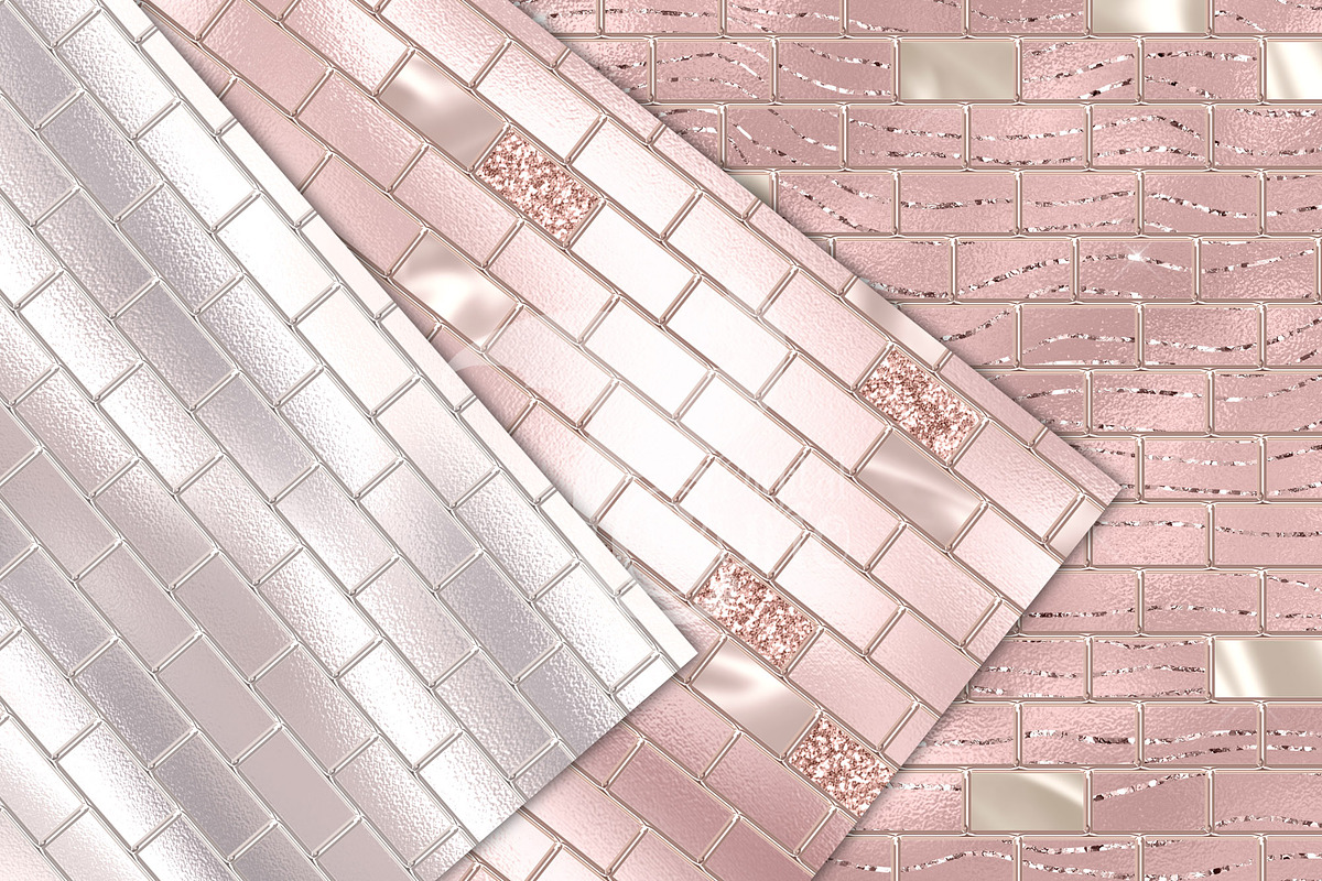 Glitzy Brick Walls Digital Paper, a Texture Graphic by Digital Curio (Photo 2 of 8)