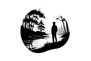 Nature Landscape Silhouette Vector B, an Illustration by Designer_Momina (Thumbnail 10 of 51)