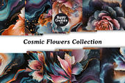 Cosmic Flowers Digital Paper Pack #1, a Pattern Graphic by Happy Creators Co. (Thumbnail 5 of 7)