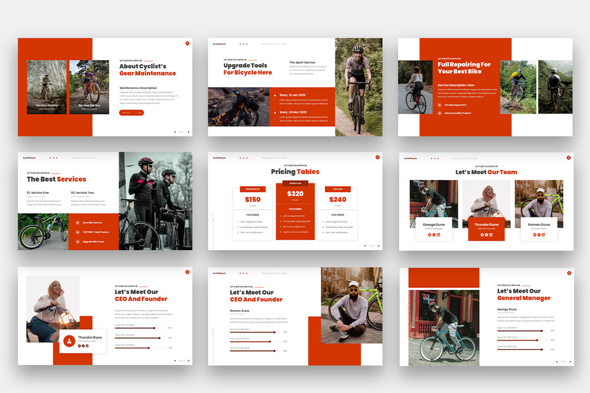 Cyclist Bicycle Powerpoint, a Presentation Template by kerismaker (Photo 4 of 6)