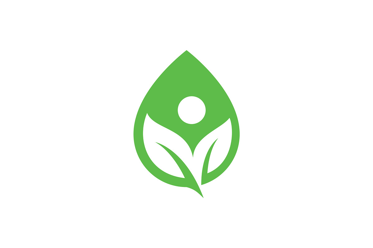Natural Green Leaf Water Drop Logo, a Branding & Logo Template by Signatoro (Photo 2 of 5)