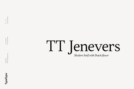 TT Jenevers, a Serif Font by TypeType