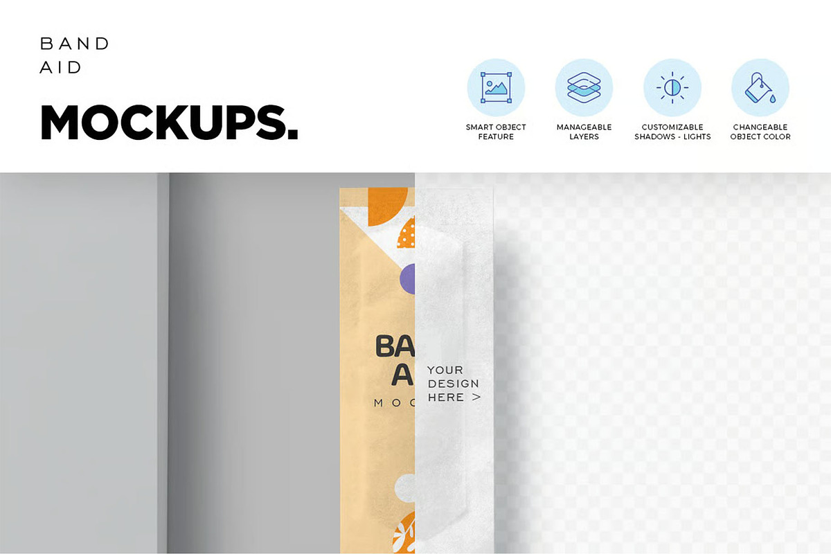 Band Aid Mockups, a Product Mockup by megostudi0 (Photo 6 of 6)