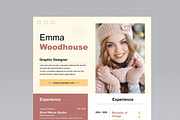 Fashion Resume Design Template, a Resume Template by MightyDesign (Thumbnail 4 of 8)