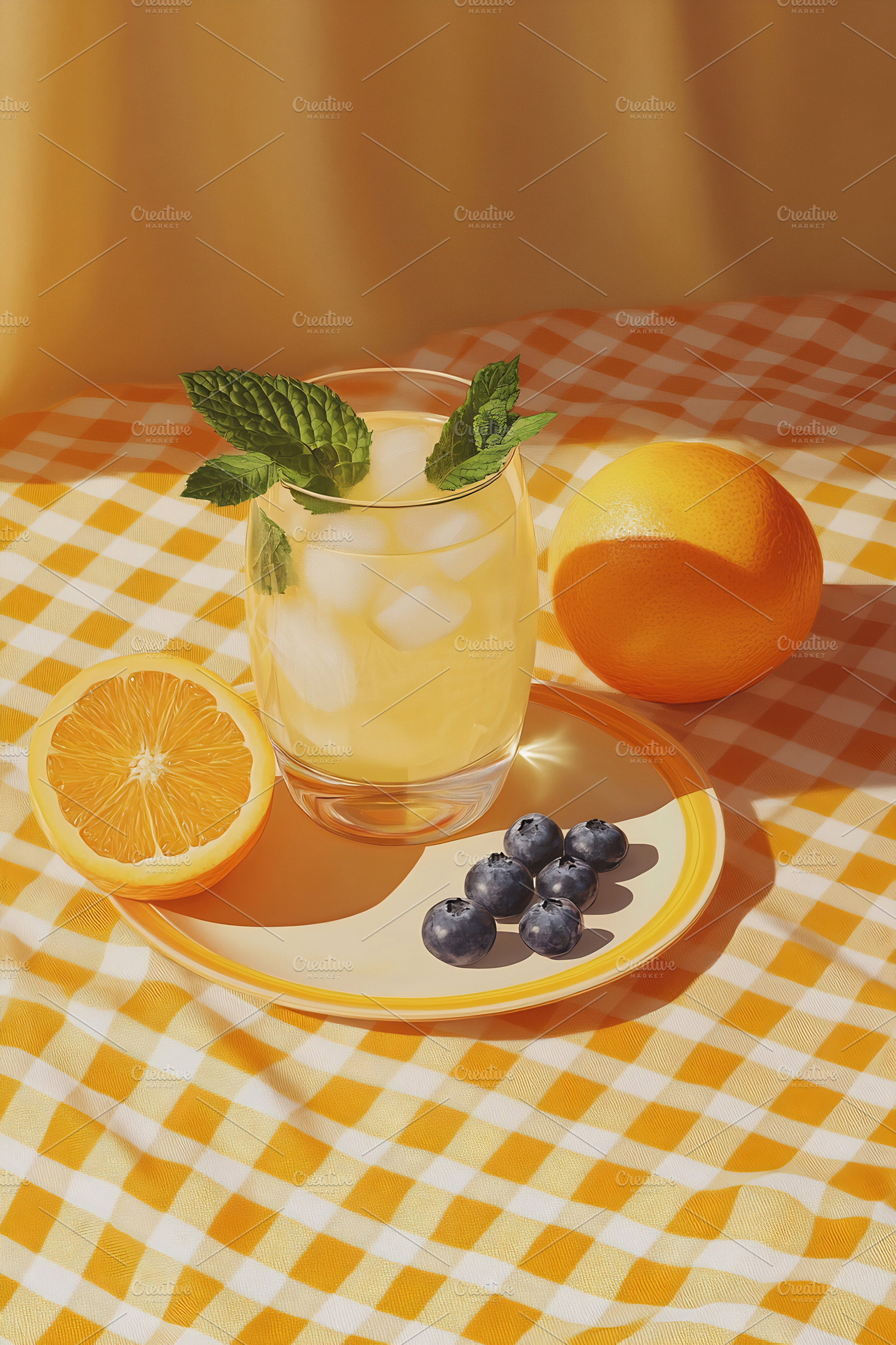 Refreshing citrus drink with berries, a Food & Drink Photo by Beautiful things